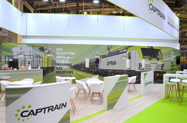 Stoisko grupy Captrain podczas targów Transport Logistc 2019 w Monachium